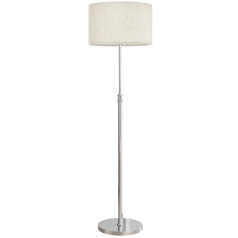 Lampada da terra con telecomando, altezza regolabile, paralume in tessuto, base in metallo, luminosit¨¤ regolabile, interruttore a pedale, beige