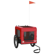 Rimorchio da Bici per Animali Rosso e Nero Oxford e Ferro CFW4542367