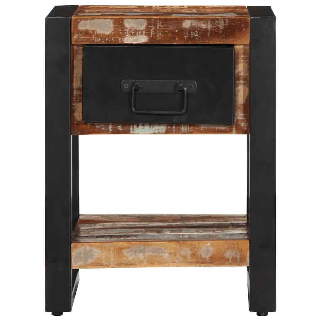 Comodini 2 pz-Set di 2 Tavolino da notte Multicolore in Legno Massello di Mango Grezzo 548144