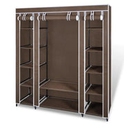 Armadio con ripiano tessuto non tessuto marrone altezza 180 cm ingresso camera da letto campeggio 2002005