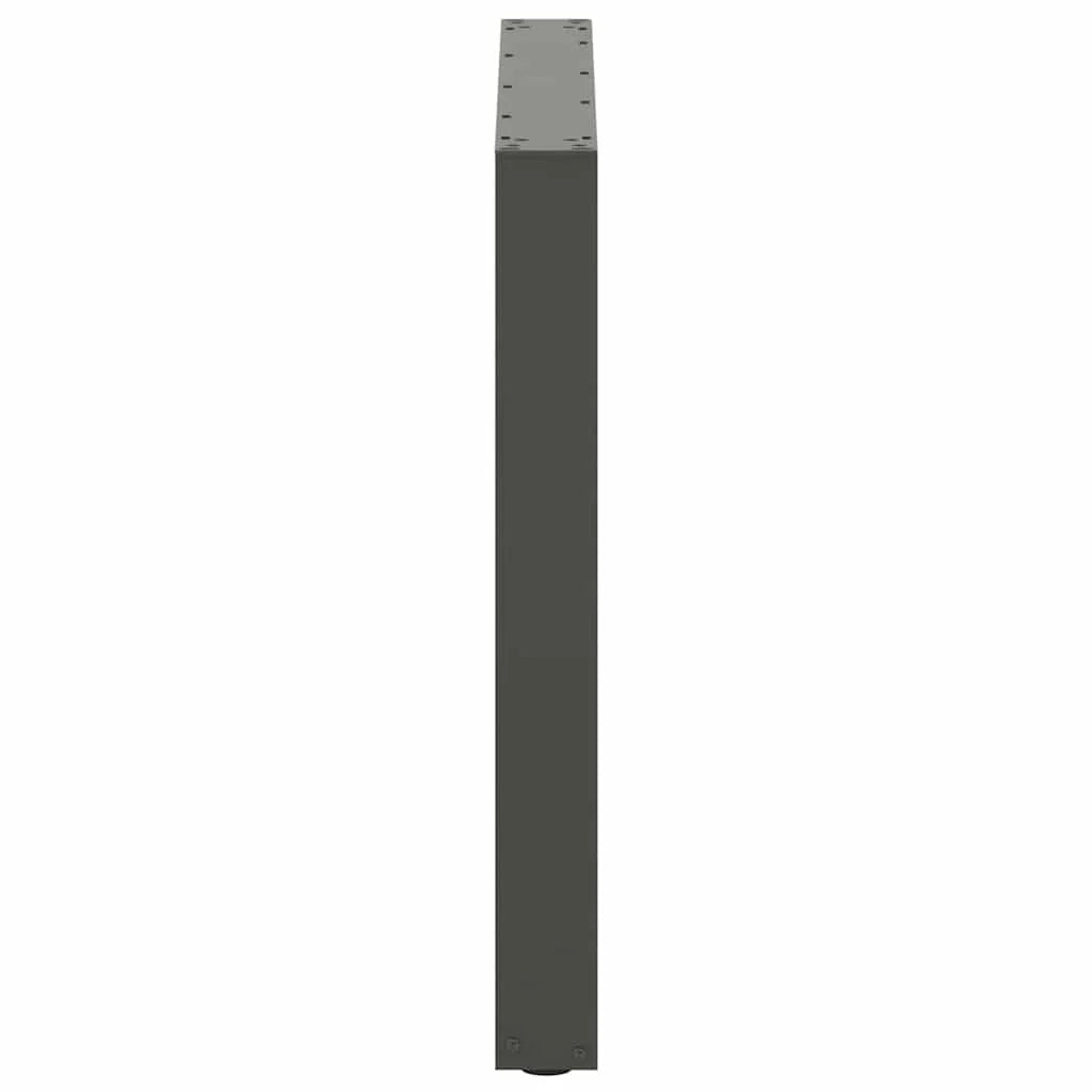 Set di 3 gambe per tavolo da pranzo a forma di U 90 x 72 cm con piedini regolabili design moderno acciaio antracite 02_0057450