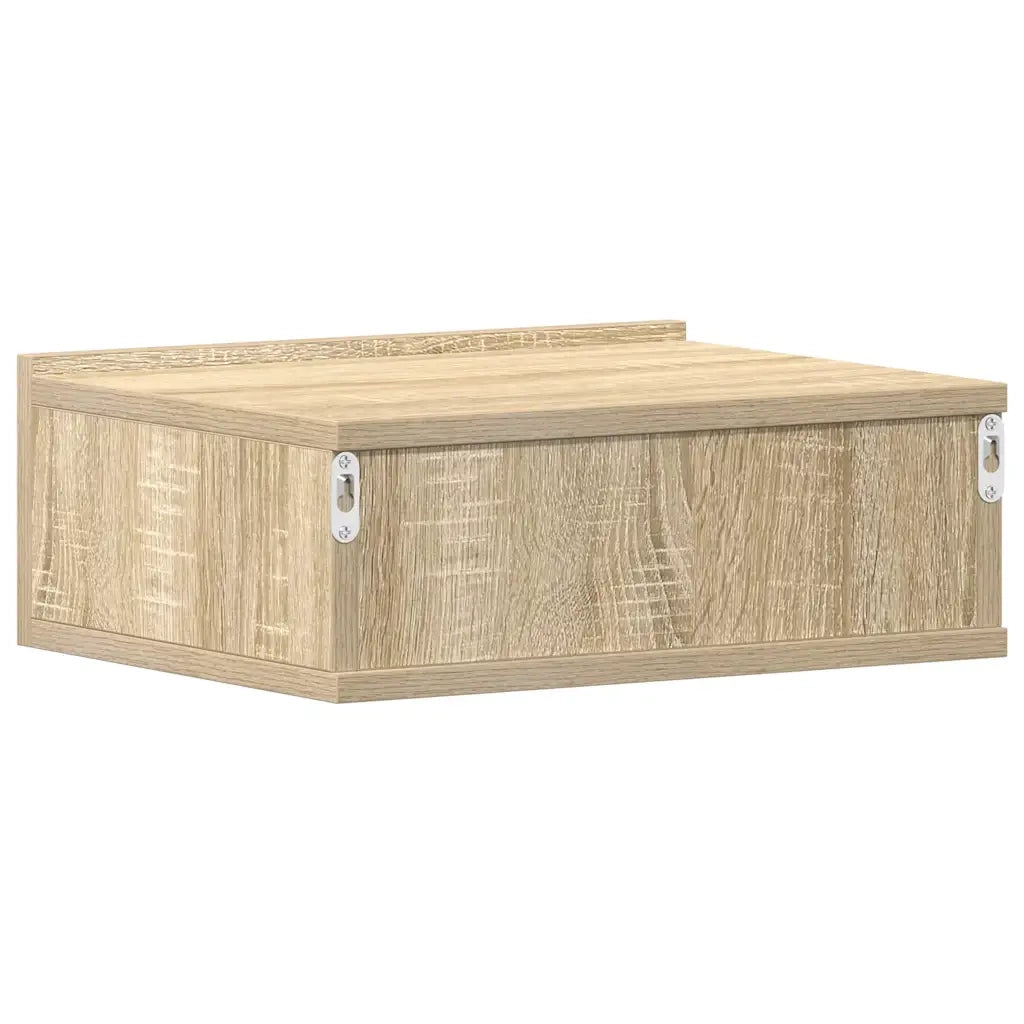 Set di 2 Comodini | Armadio da Notte | Mobiletto da notte Pensili Rovere Sonoma 40x30x15cm Legno Multistrato