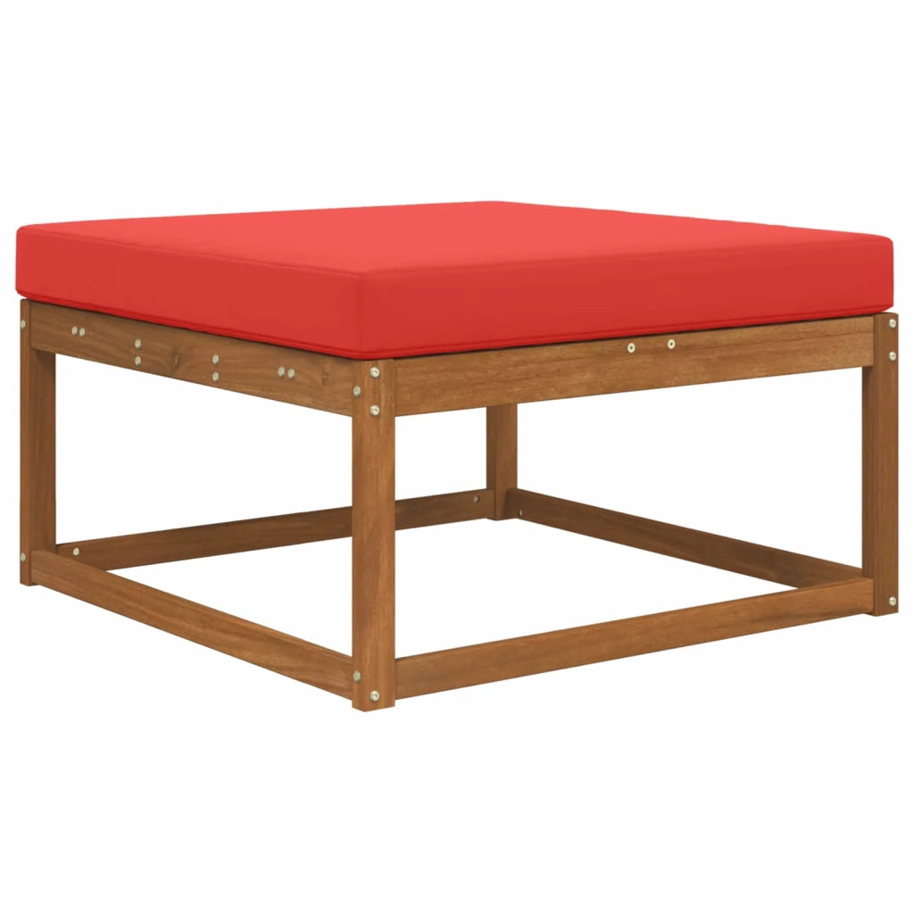 Cuscino per divano da esterno Rosso 80 x 80 x 8 cm Poliestere
