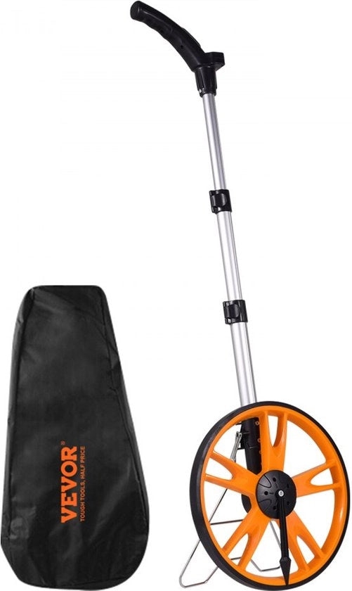 Metrol roltacho con stangola telescopica 104-71cm, precisione ±0,5% metrol roltacho con diametro di 317,5mm, misuratore di distanza in ABS + ossido di alluminio, inclusa borsa portatile, codice 0-9999,9, precisione 0,5%