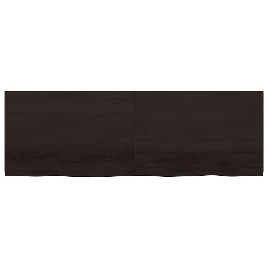 Ripiano Marrone Scuro 180x60x(2-4) cm Massello Rovere Trattato 363842