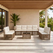 Set Divano da Giardino 9 pcs Beige polyrattan 3435690