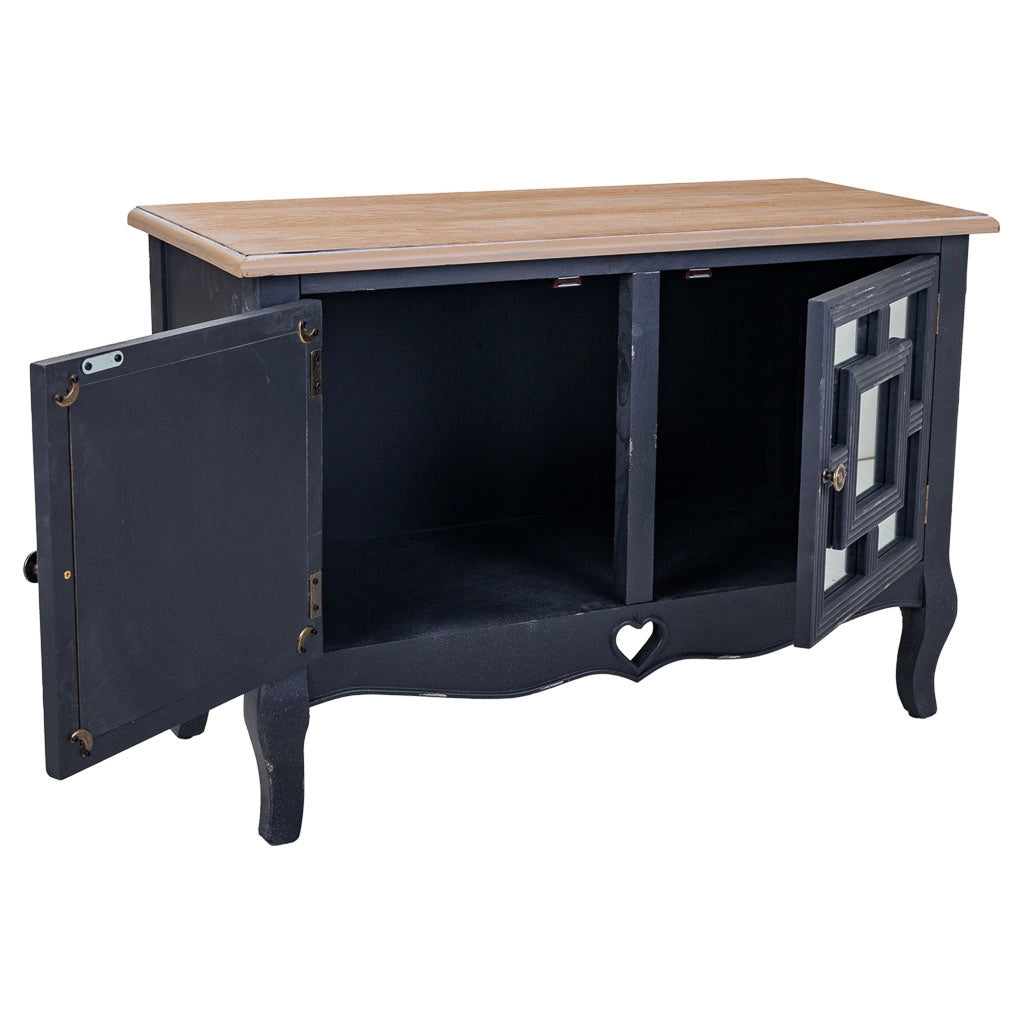 Mobile da ingresso in legno nero 83x36x56,5h