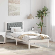 Struttura del letto Grigio chiaro 75 x 190 cm Pino massello