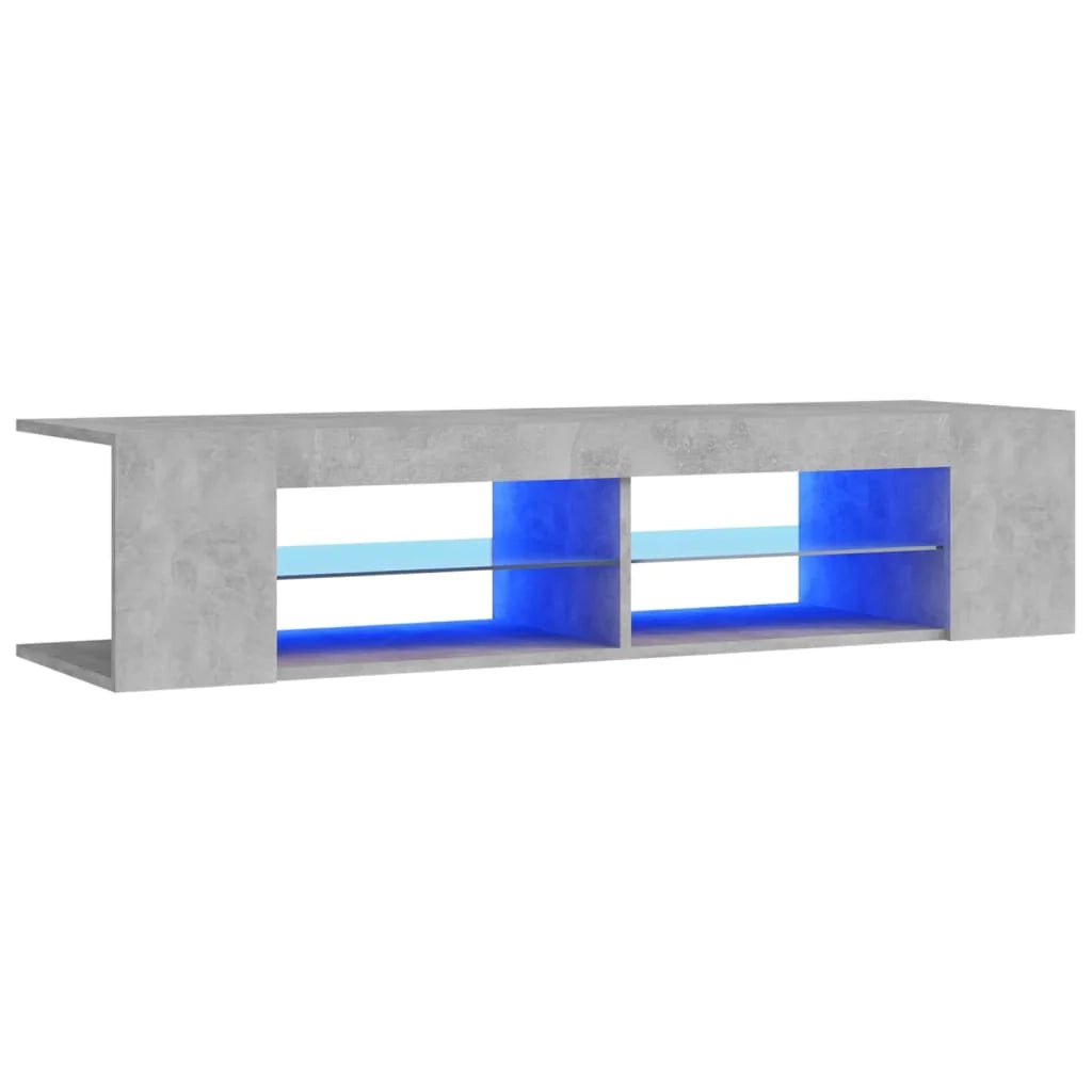 Mobile TV multimediale scaffale TV credenza mobile TV sala da pranzo soggiorno camera da letto con luci LED 135 x 39 x 30 cm grigio 02_0026529