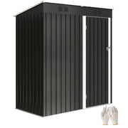 Capanno Giardino in Metallo ¨C zephmum ¨C 163x90x179 cm Grigio Scuro