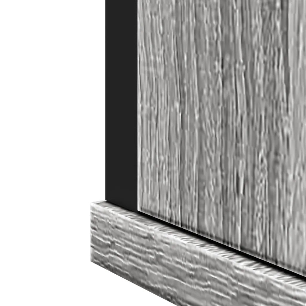 Mobile Specchio da Bagno Grigio Sonoma 42x12x60 cm Multistrato 842434