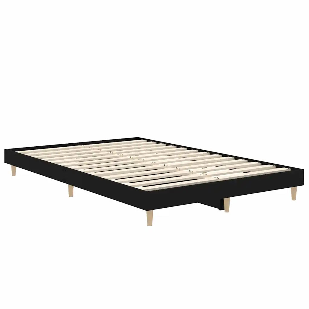 Giroletto-Struttura Letto Nero 120x190 cm in Legno Multistrato 429064
