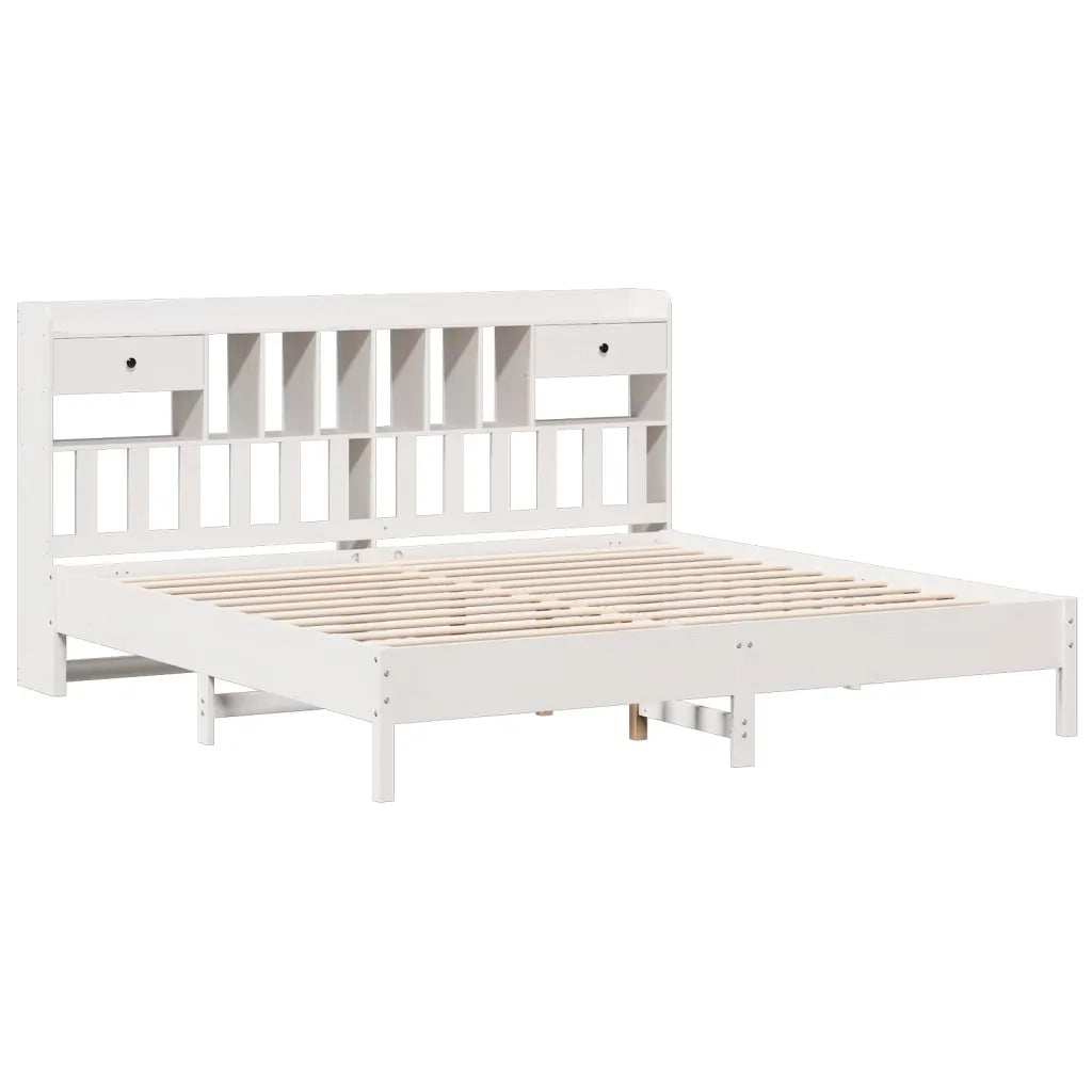 Giroletto con Libreria senza Materasso 180x200 cm in Legno Pino 3322901
