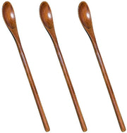 Lepel in Legno a Mano - Spatola per Mescolare Stile Giapponese - Adatto per Latte/Caffè/Tè - Finitura Naturale Unica del Legno - Facile da Pulire - Spatola per Mescolare in Legno