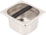 Caffè Knock Box RVS Heavy Duty - Antiscivolo Gomma Bar - Utilizzo Professionale - Progettazione Profonda - Facile da Pulire
