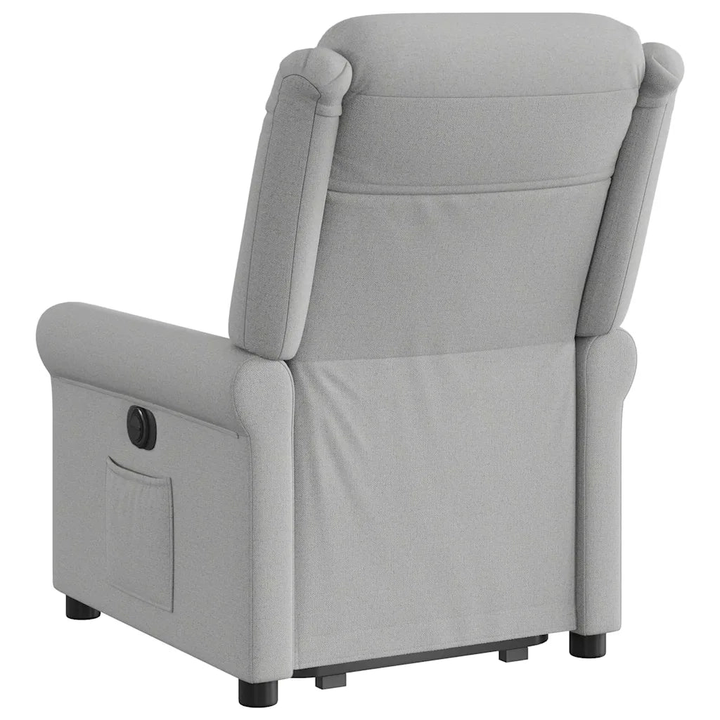 Divano Sedia-Poltrona Alzapersona Reclinabile Grigio Nuvola in Tessuto 974572