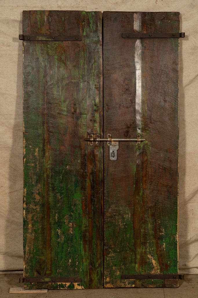 Biscottini Porta portone in legno massello e ferro da interno o da esterno vecchia e antica medievale scorrevole