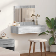 Tavolo da trucco a muro grigio sonoma 83x40x70 cm