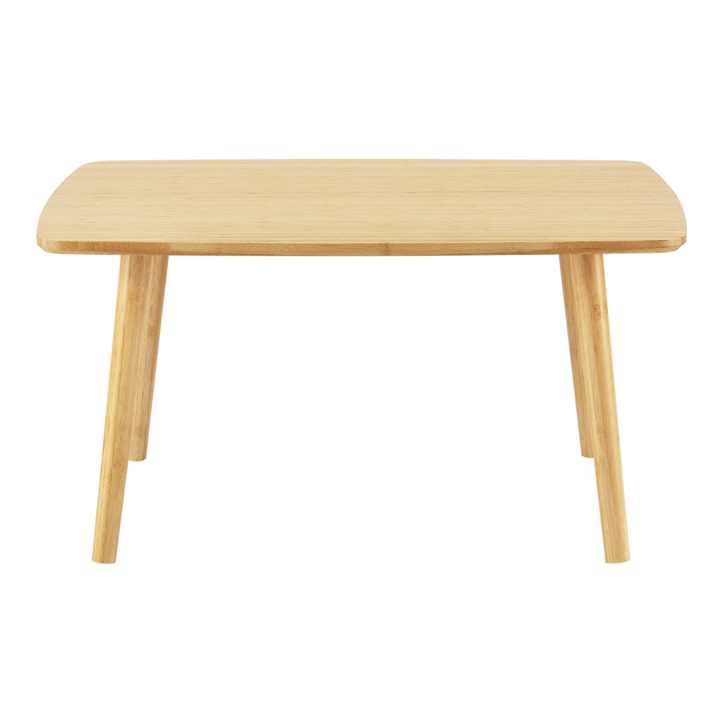 Tavolino Basso da Divano 'Nurmijärvi' con Piano Rettangolare - Bambù - color Naturale [en.casa]
