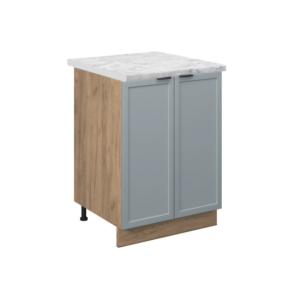 Vicco Mobiletto base cucina Blu-grigio chiaro 60 cm , PL Marmo