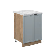Vicco Mobiletto base cucina Blu-grigio chiaro 60 cm , PL Marmo