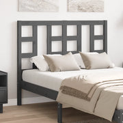 Testiera per Letto Grigia 126x4x100cm in Legno Massello di Pino 817832