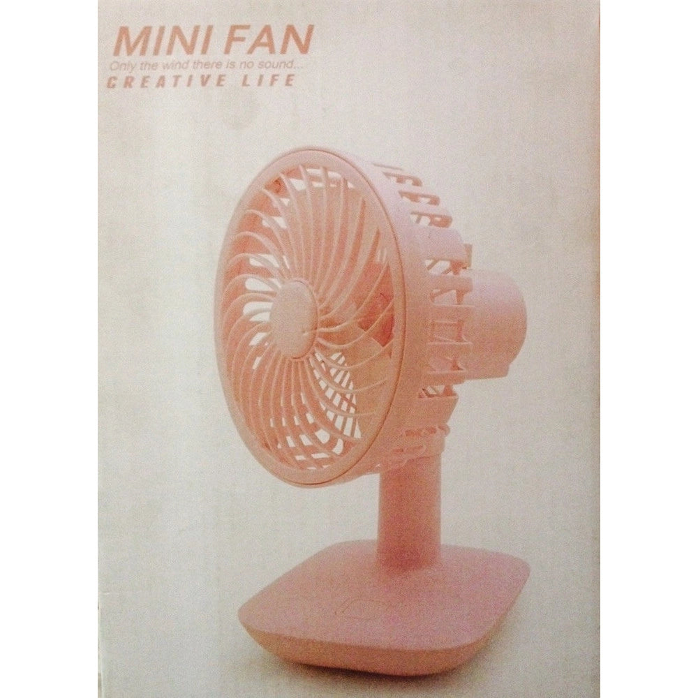 Trade Shop - Mini Ventilatore Da Tavolo Usb Silenzioso Portatile Altezza Regolabile Rotazione 180° -