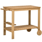 Carrello da giardino per barbecue con 2 ripiani e porta bottiglie ¨C zephmum ¨C 95x47x74 cm