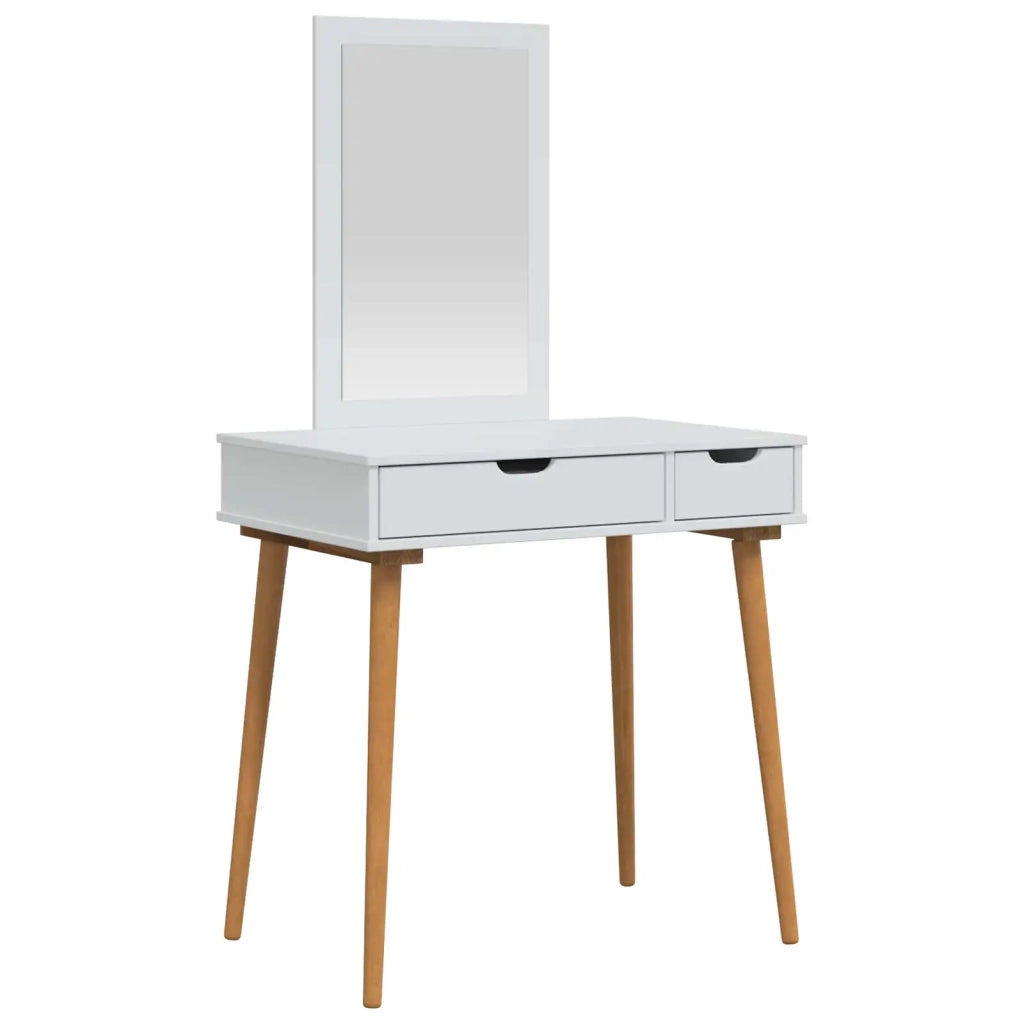 Set Tavolo da Trucco FAUSKE 2 pcs Bianco 76 x 50 x 143 cm 3438572