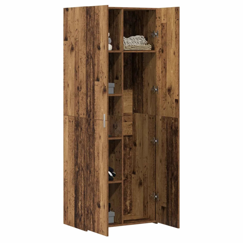 Credenza 2 pz | Madia | Buffet da pranzo | Armadio da pranzo Legno vecchio 70 x 42,5 x 185 cm