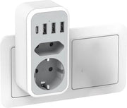 Adattatore USB-C a 4 USB - Interruttore a Multipli Contatti in Grigio