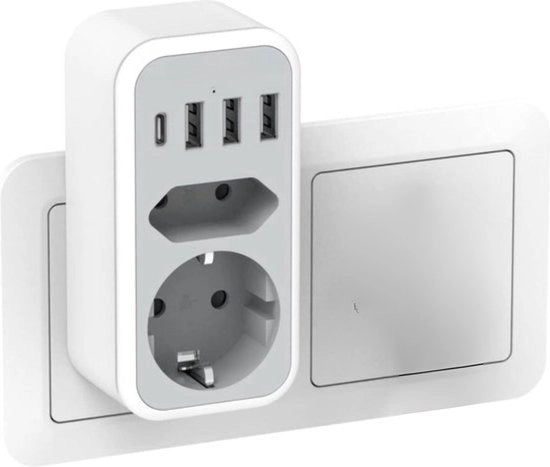 Adattatore USB-C a 4 USB - Interruttore a Multipli Contatti in Grigio