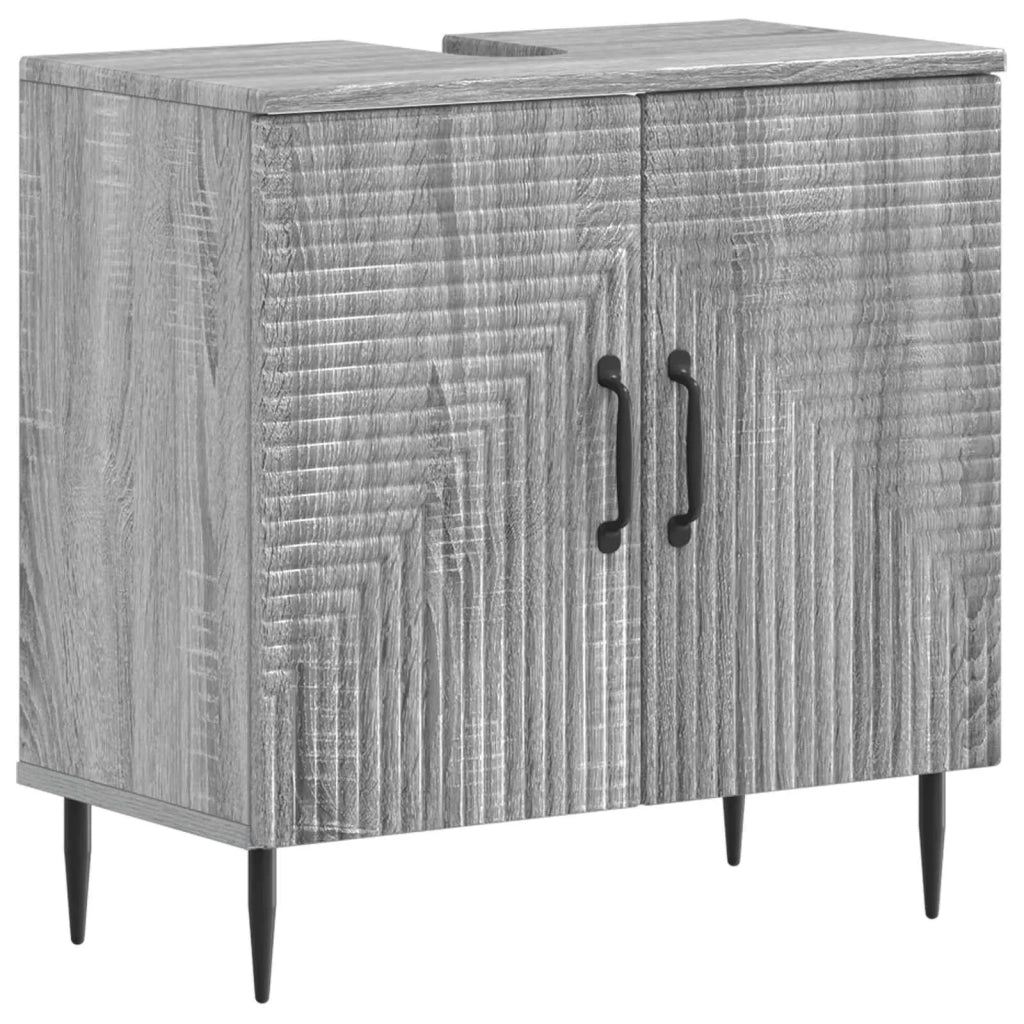 Set di armadietti da bagno in 3 pezzi HAARLEM Sonoma grigio 3417456
