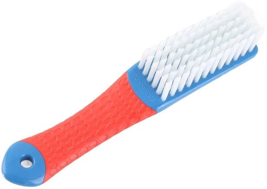 Set di pennelli per scarpe compatti e portatili - pennello per scarpe per uso esterno - pennello per pulire - set di pennelli per scarpe - per uso regolare - cod. 123456 - modello 01 - materiale: nylon - lunghezza: 20 cm - peso: 150 g - colore: blu.