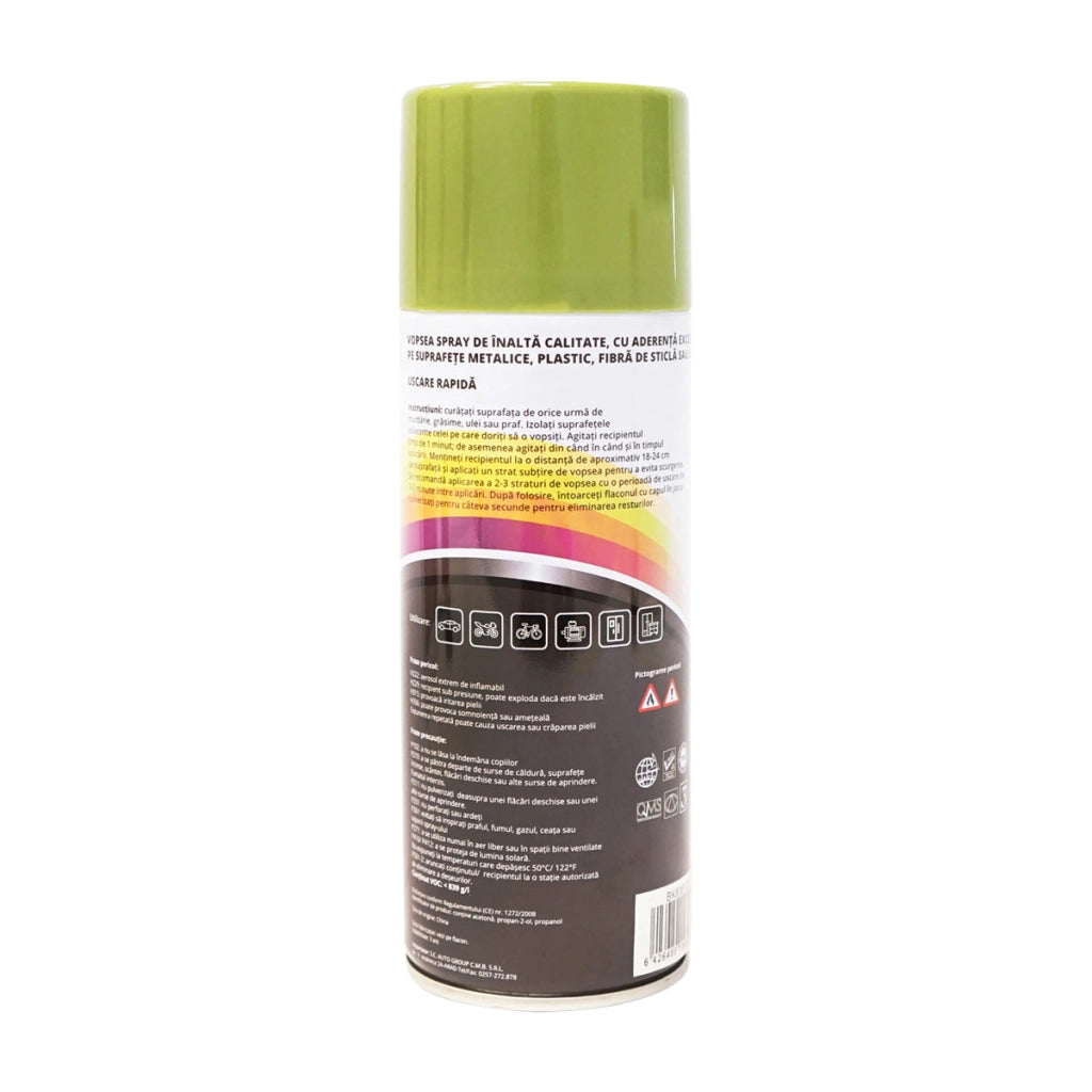Spray Vernice Auto Verde Tipo Fendt Professionale con Asciugatura Rapida 450ml MAGIC
