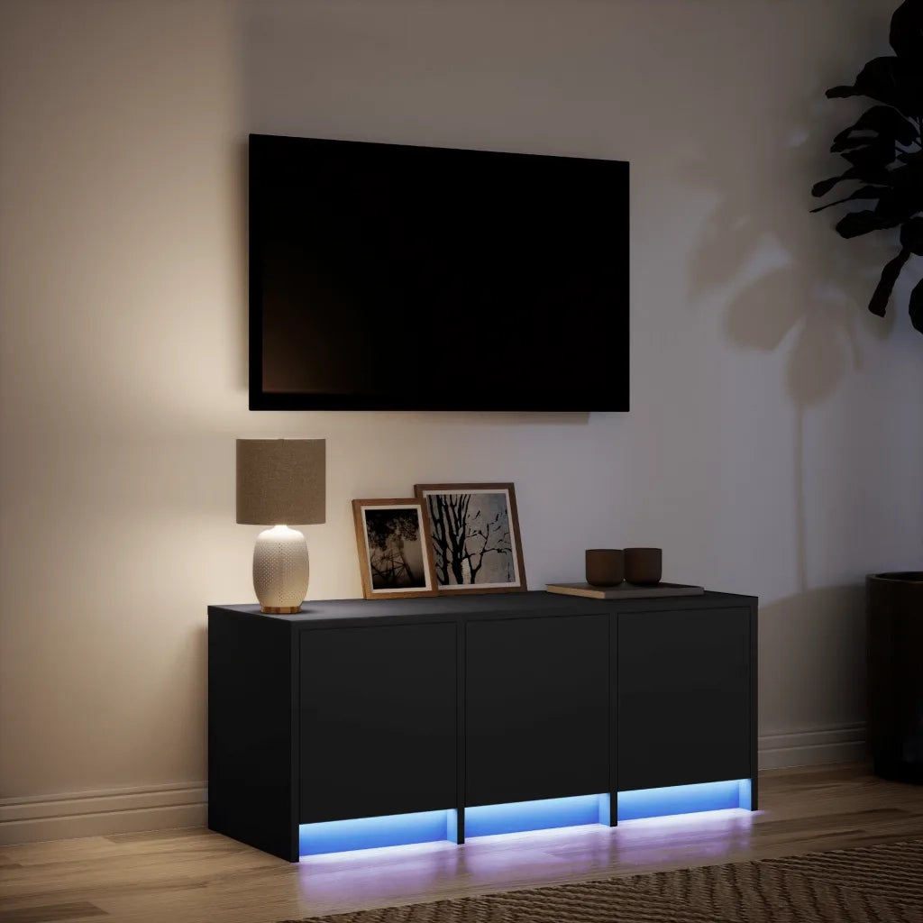 Mobile Porta TV con LED Nero 97x34x40 cm in Truciolato