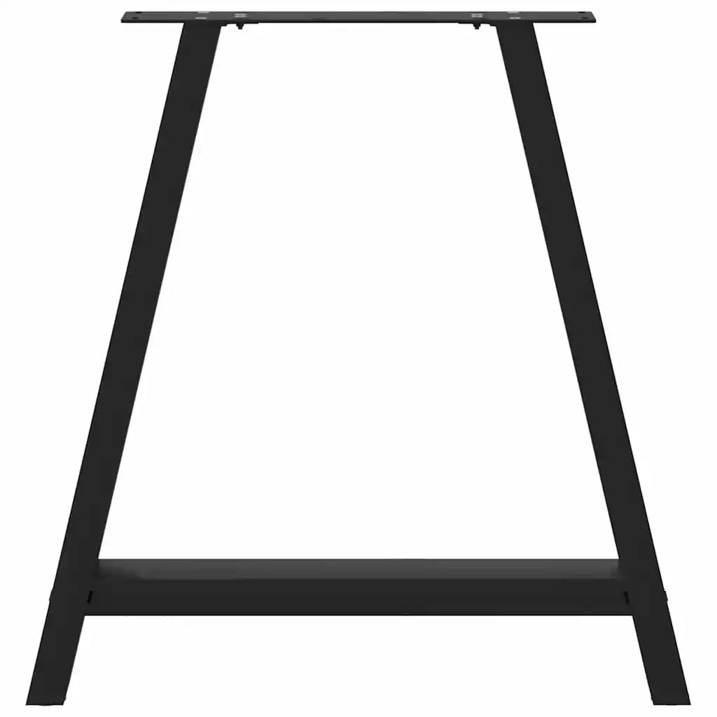 vidaXL Gambe per tavolo da pranzo a forma di A 2 pz nere 80x(72-73) cm in acciaio