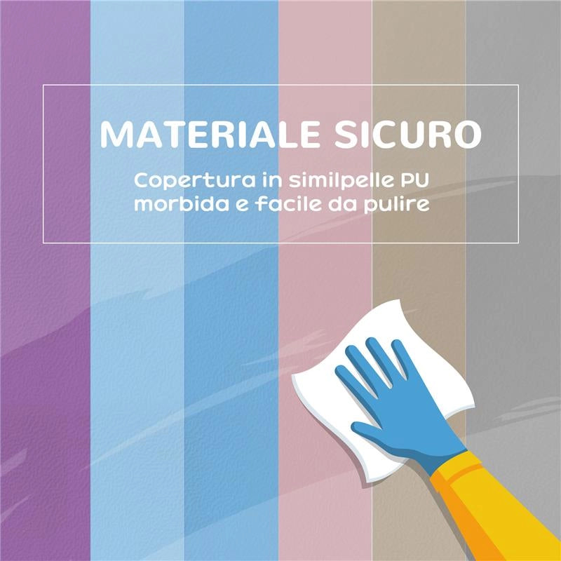 SET 12 CUBI GIOCATTOLO MORBIDI PER BAMBINI 12-36 MESI IN PU ED EPE 20X20X20 CM MULTICOLORE