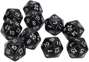 Set di Dadi a Doppia Faccia 10 Pezzi - Dadi a 20 Facce - Numeri Chiari - Leggeri - Dadi Poliedrici - Ideali per i Tavoli di Gioco - Dadi per Giochi da Tavolo a Rotazione