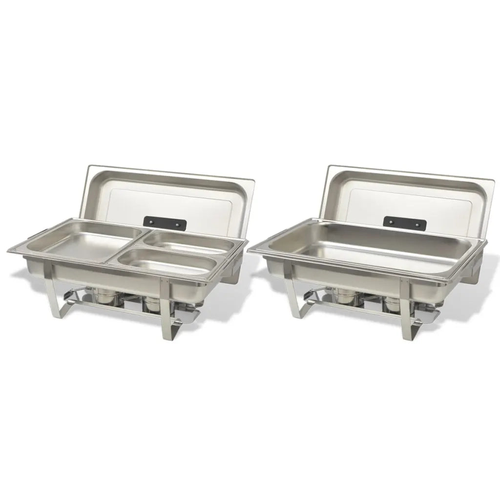 Set 2 pz Teglie Scaldavivande in Acciaio Inossidabile 50528