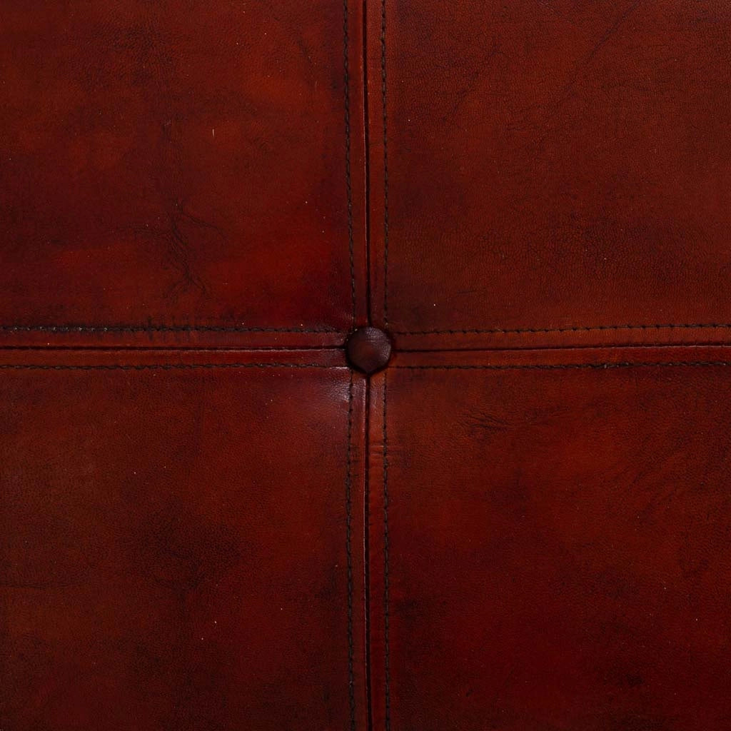Sgabello in pelle rossa 115x53x38h