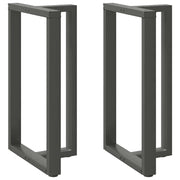 Gambe per tavolo da bar a forma di T 2 pz Antracite 60x35x(100-101) cm Acciaio