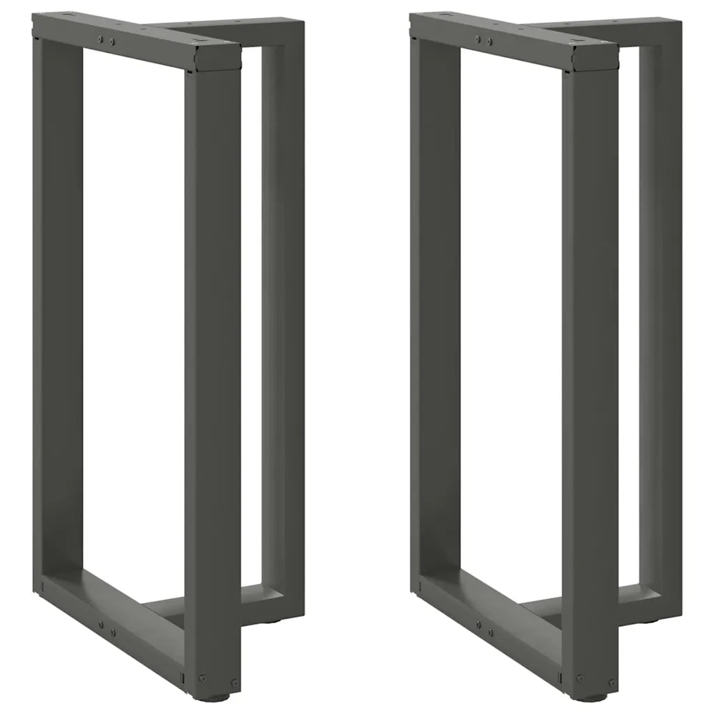 Gambe per tavolo da bar a forma di T 2 pz Antracite 60x35x(100-101) cm Acciaio