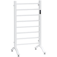 Scaldasalviette Elettrico 8 Barre 50x45x80 cm in Acciaio al Carbonio Bianco