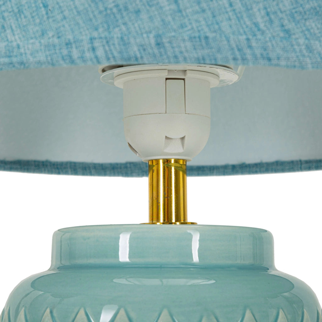 Cordov, Lampada da Tavolo Necessaria 1 Lampadina, Azzurro Turchese