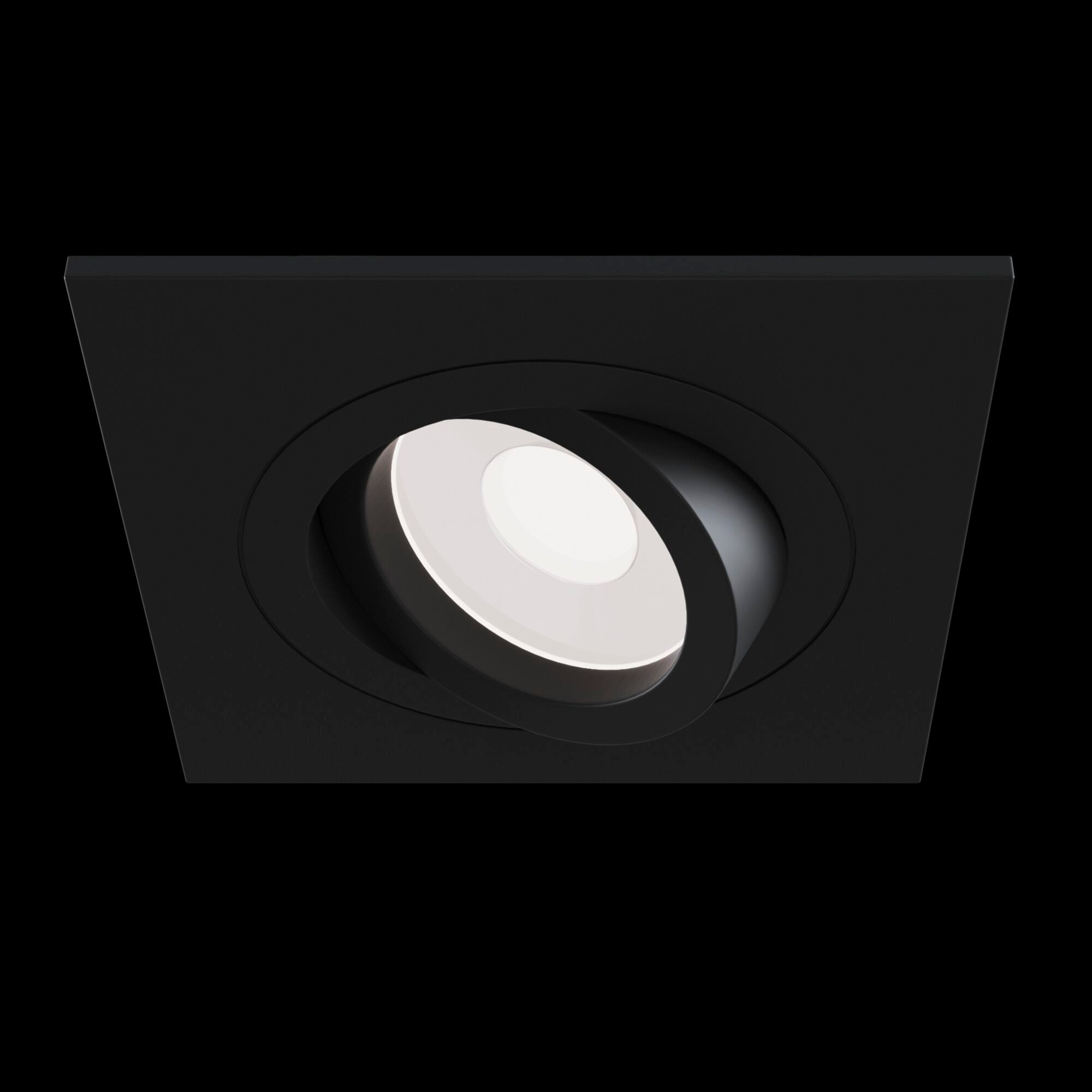 Faretto da incasso Downlight in Alluminio Atom Nero