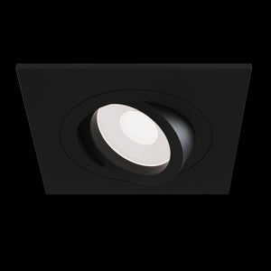 Faretto da incasso Downlight in Alluminio Atom Nero
