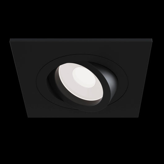 Faretto da incasso Downlight in Alluminio Atom Nero
