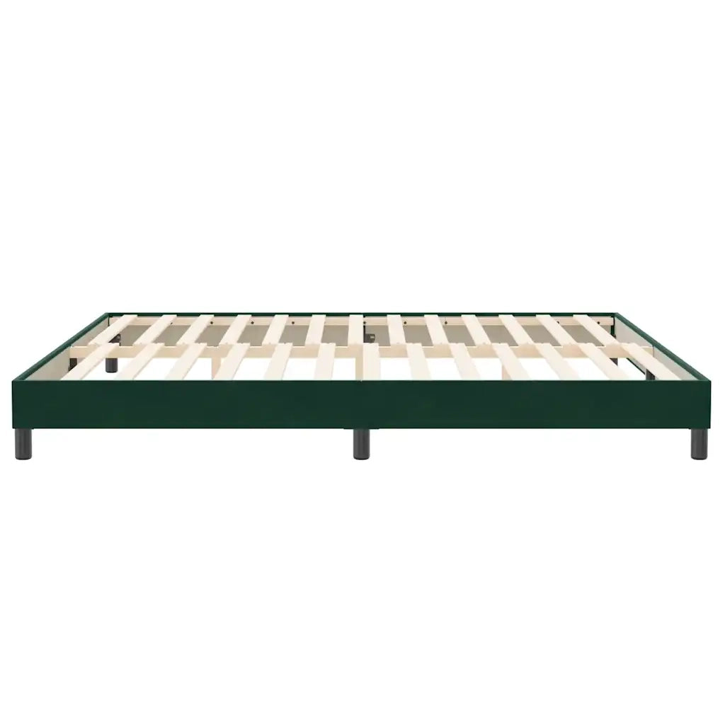 vidaXL Giroletto senza Materasso Verde Scuro 200x210 cm in Velluto