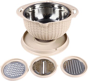Vergiet con set di miscelazione - set di conservazione alimentare - vergiet per cucina - set di setaccio per pasta e riso - coperchio rimovibile - verdure